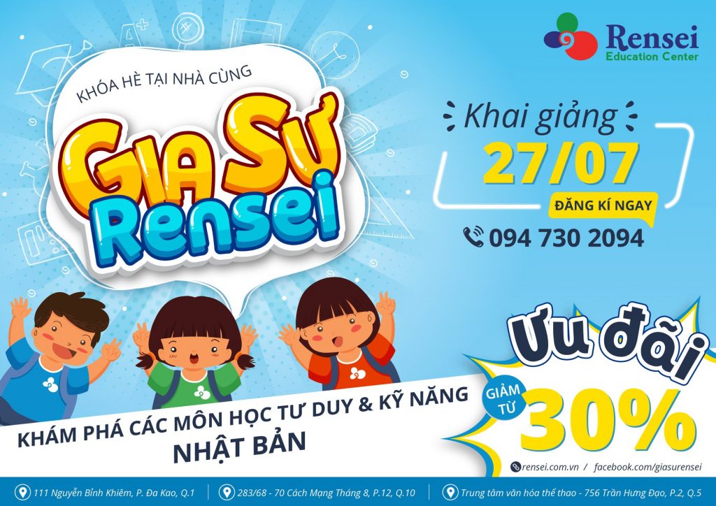 ĐÓN HÈ SÔI ĐỘNG CÙNG GIA SƯ RENSEI