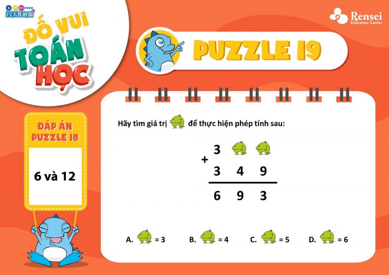 [ĐỐ VUI TOÁN HỌC] – PUZZLE_019