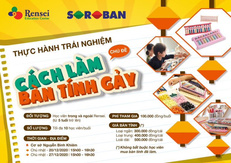 ? ĐÃ BAO GIỜ CÁC BÉ TỰ HỎI, CHIẾC BÀN TÍNH SOROBAN LÀM RA NHƯ THẾ NÀO??