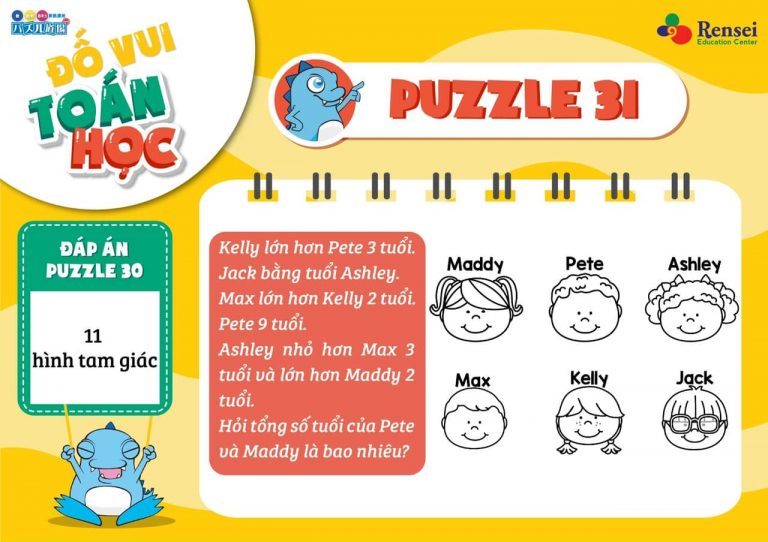 [ĐỐ VUI TOÁN HỌC] – PUZZLE_031