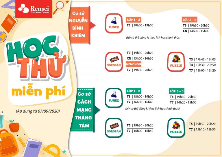 ? HỌC THỬ MIỄN PHÍ TẠI RENSEI EDUCATION CENTER ?